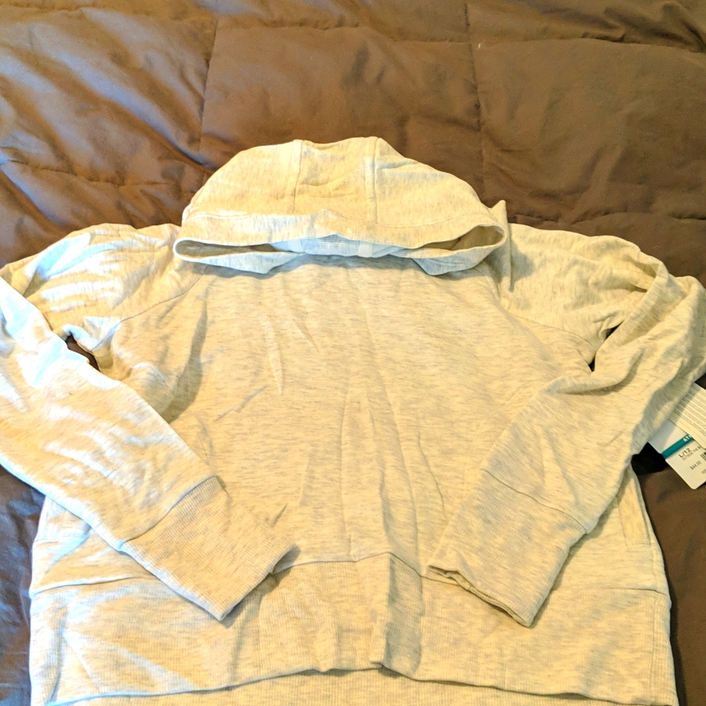 NWT ATHLETA GIRL grey hoodie sz large